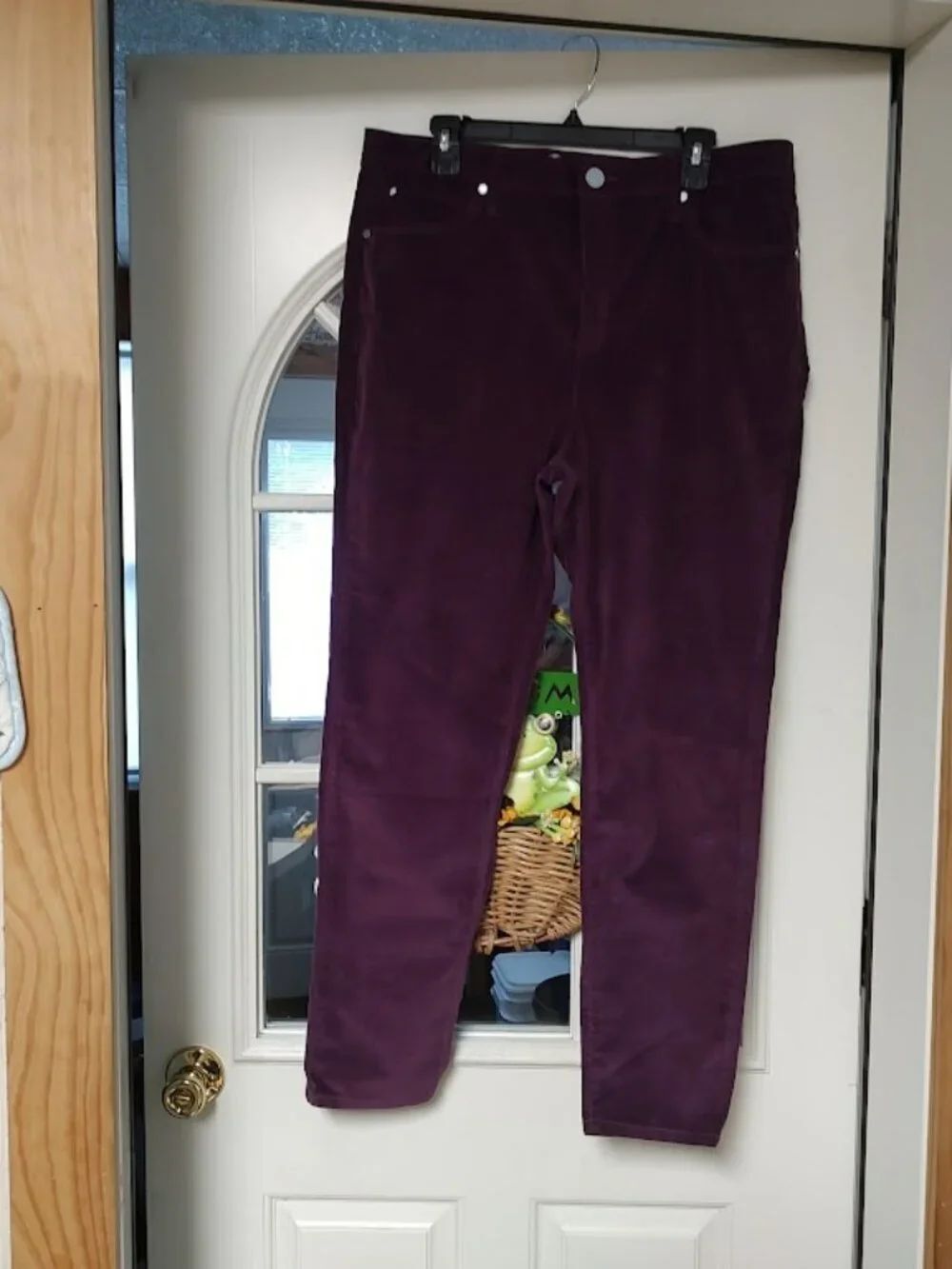 New Seven7 Purple Ultra High Rise Skinny Corduroy Pants Size Women's 16